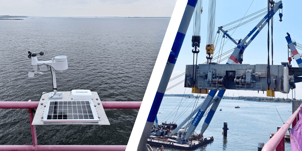 Rénovation du pont d'Haringvliet : une station météorologique pour les chantiers