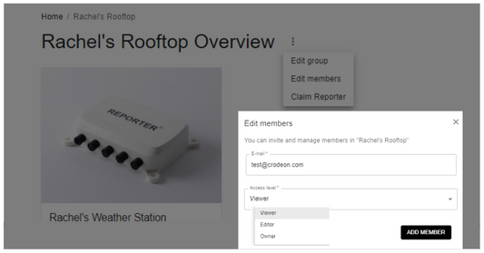 Manage groups and members on the Crodeon Dashboard