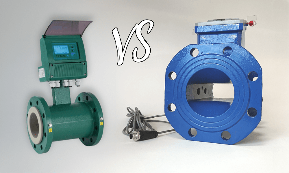What is the difference between ultrasonic and electromagnetic flow meters?