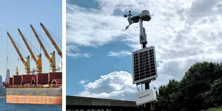 Rain monitoring - Dry bulk terminals - Reporter weather station – Crodeon