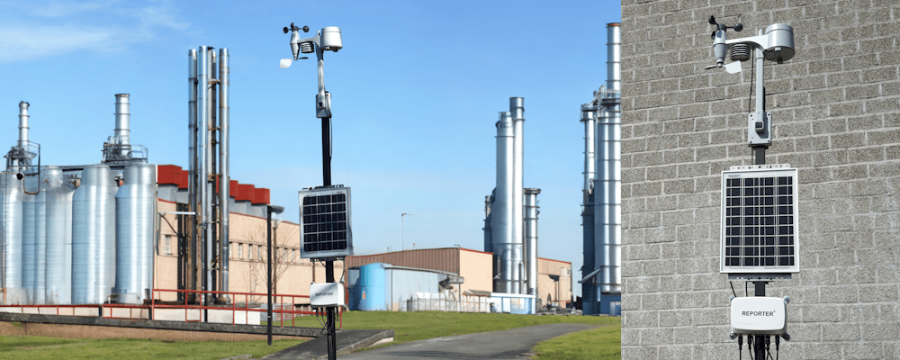 Industrial odour monitoring with a weather station