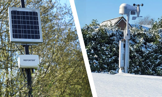 Crodeon weather station with snow