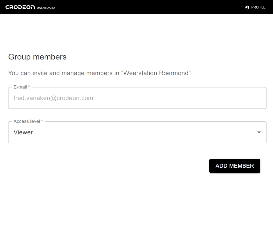 Add new users on Crodeon Dashboard